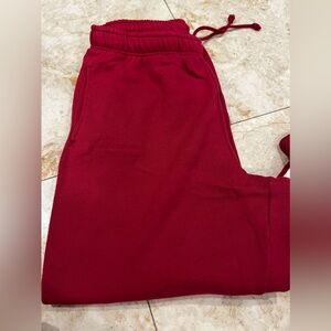 PINK SWEATS AMAZING CONDITION SIZE MEDIUM COLOR RED WORN ONCE